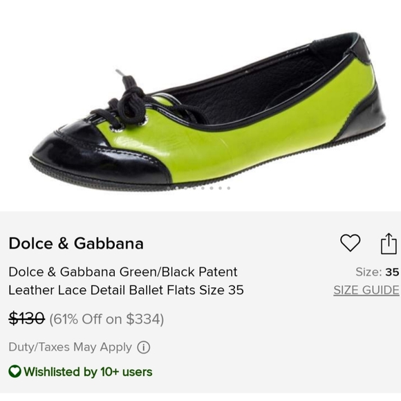 Vintage Dolce & Gabbana Y2K Bumblebee Leather Flat Ballerina Loafer - Picture 8 of 15